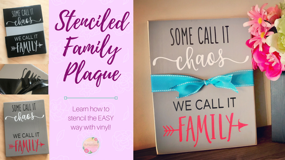 Stenciled Family Plaque